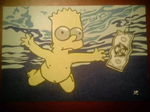 Bart Simpson pochette nirvana
